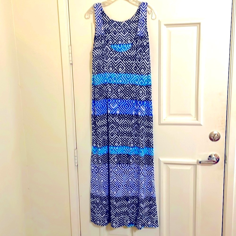 Tommy Bahama ” glimmer “” stretch Maxi  Dress  sz S